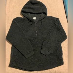 PINK Oversized 1/4 Zip Sherpa Hoodie